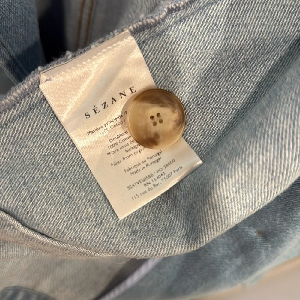 SÉZANE Kalvin Denim Coat in Bleach sz 40 / US 8  SOLD OUT IN STORE - Picture 14 of 14